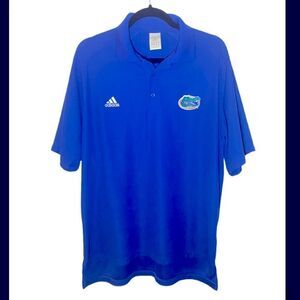 Adidas UF Florida Gators Polo Shirt Blue Football Men's Size Large